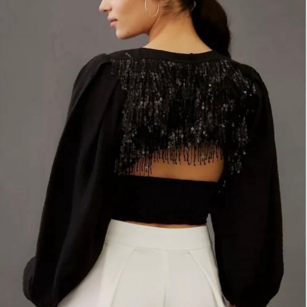 Anthropologie sequin-backed top S - Never worn